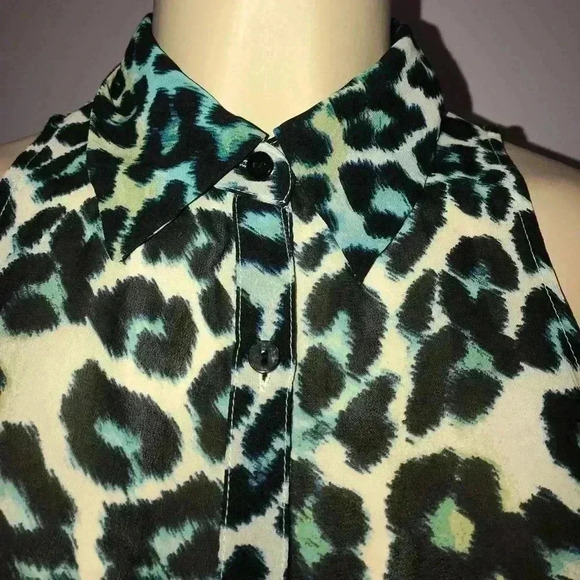 Decree Women’s Sleeveless Leopard Print Top - Picture 4 of 7